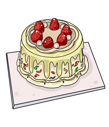 美味的大草莓蛋糕