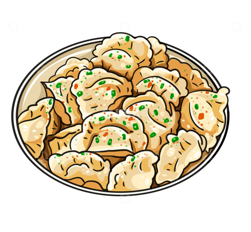 源文件下载【趣麦麦图】立冬美味的大饺子