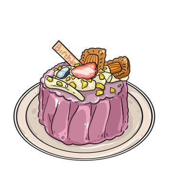 美味芋泥生日蛋糕