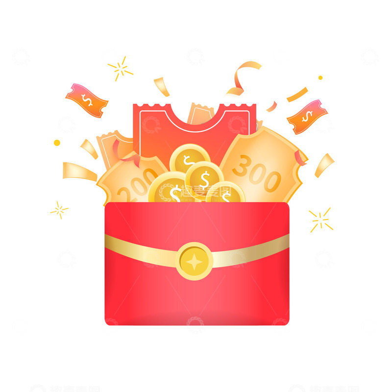 源文件下载【趣麦麦图】红包券金币促销大礼包