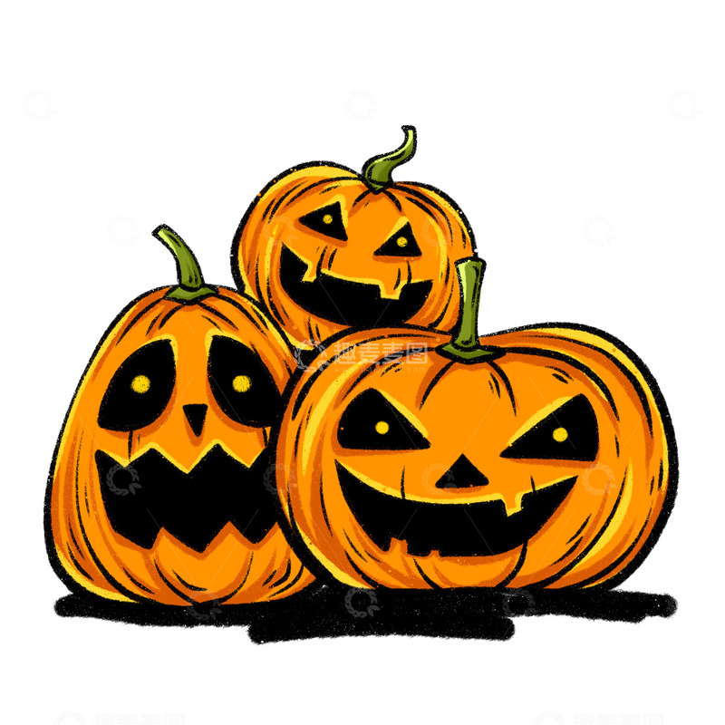 源文件下载【趣麦麦图】万圣节南瓜头捣乱