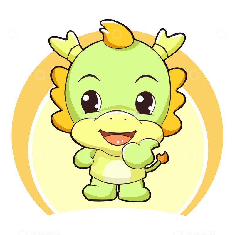 源文件下载【趣麦麦图】卡通手绘龙新年2024