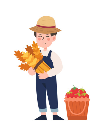 卡通简约可爱的农场主