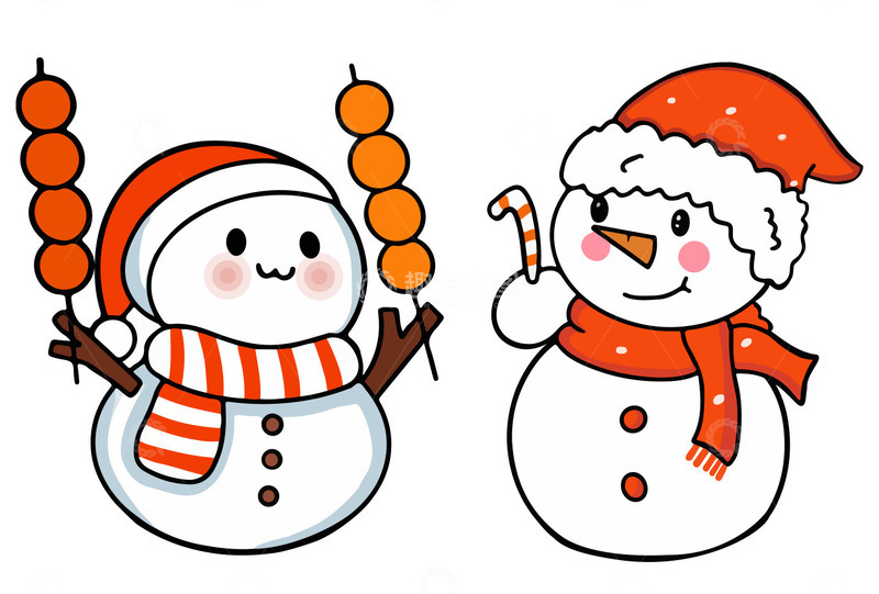 源文件下载【趣麦麦图】立冬节气寒冷雪人卡通人物素材