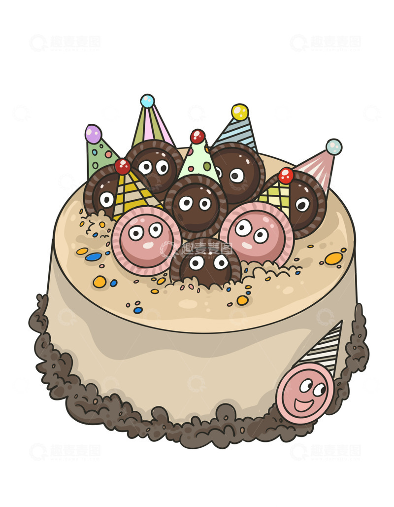 源文件下载【趣麦麦图】巧克力美味蛋糕