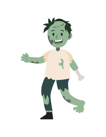 卡通简约腐烂的僵尸