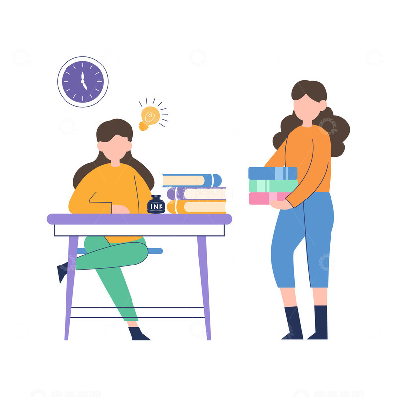 源文件下载【趣麦麦图】-扁平人物整理资料