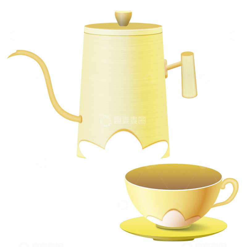 源文件下载【趣麦麦图】水杯咖啡杯茶杯子卡通元素水壶