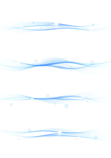 蓝色科技线条丝带光效装饰矢量元素