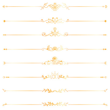 欧式复古传统花纹邀请函线条装饰矢量元素