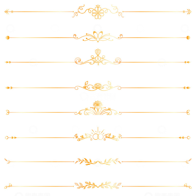 源文件下载【趣麦麦图】欧式复古传统花纹邀请函线条装饰矢量元素