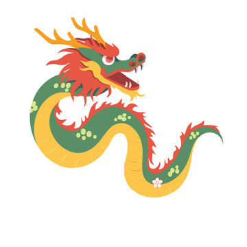 龙卡通形象插画