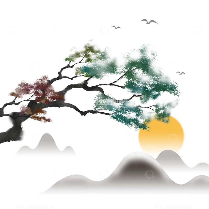 源文件下载【趣麦麦图】冬天立冬雪花植物元素