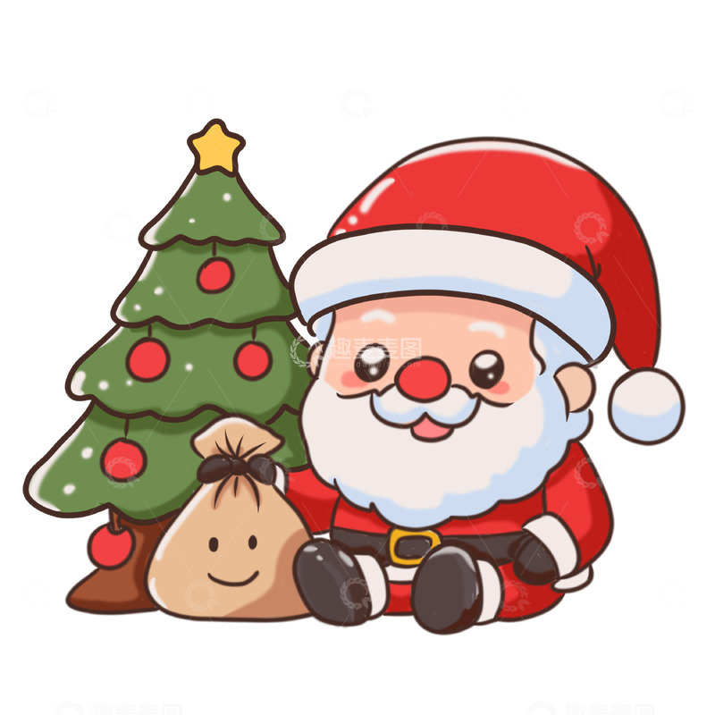 源文件下载【趣麦麦图】圣诞老人手绘元素