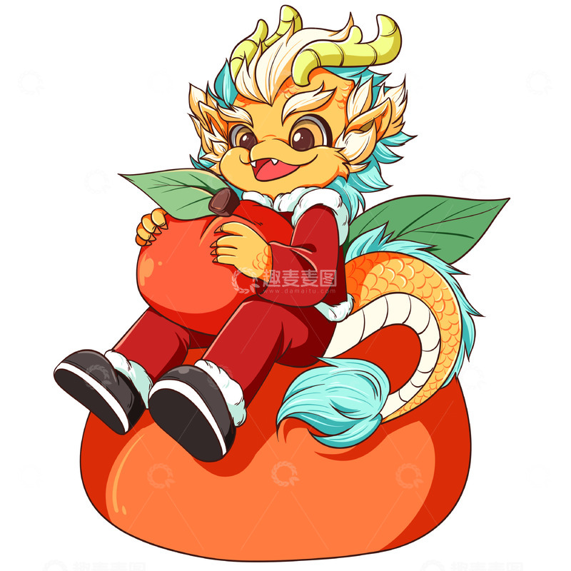 源文件下载【趣麦麦图】新年龙年红色喜庆龙