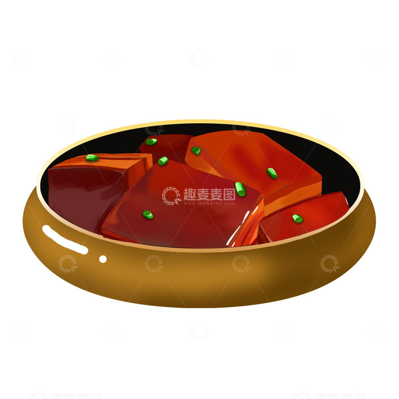 源文件下载【趣麦麦图】手绘肉块红烧元素