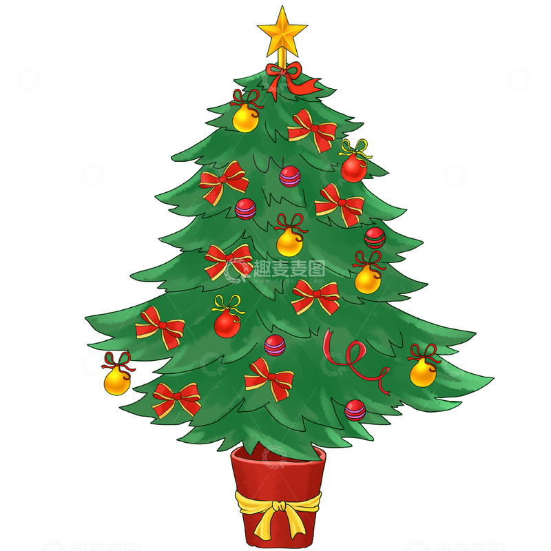 源文件下载【趣麦麦图】喜迎圣诞圣诞树