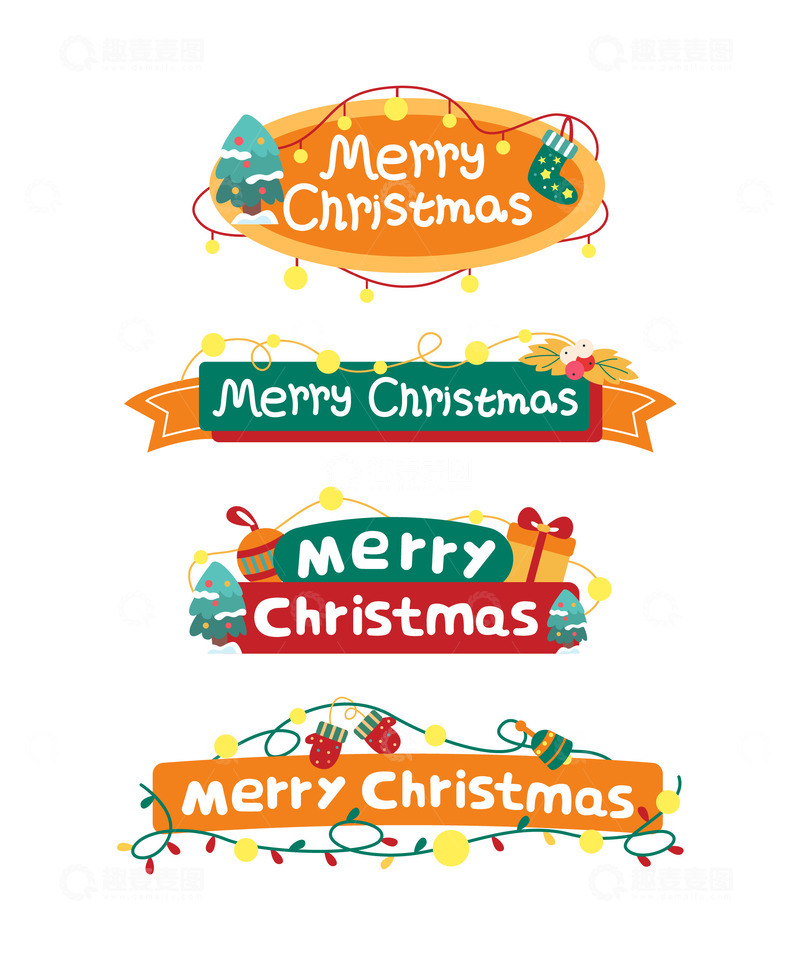 源文件下载【趣麦麦图】卡通简约圣诞节手举牌