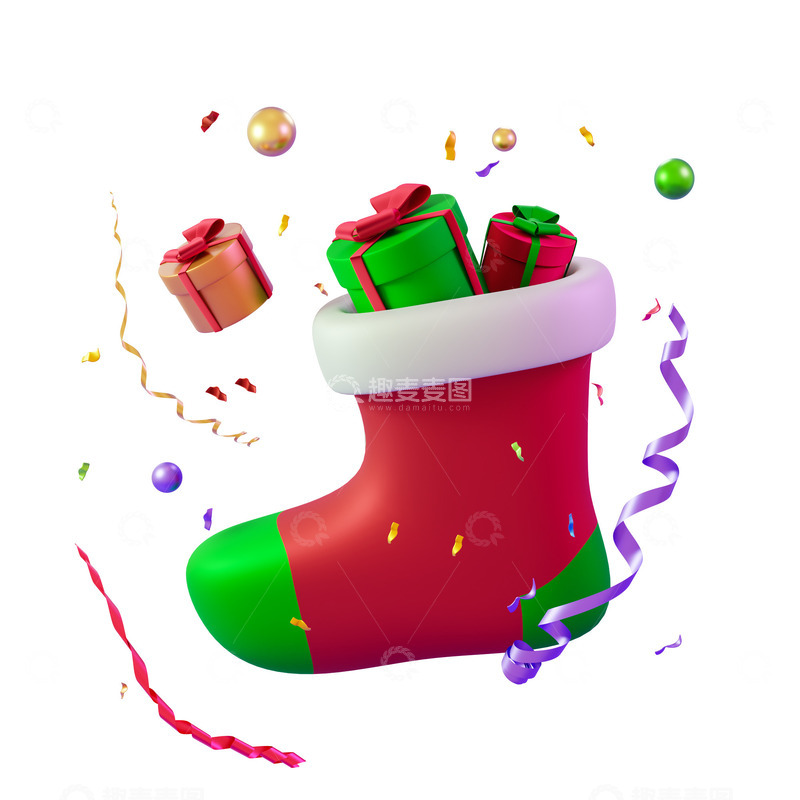 3D立体卡通圣诞节平安夜圣诞袜子礼物礼品