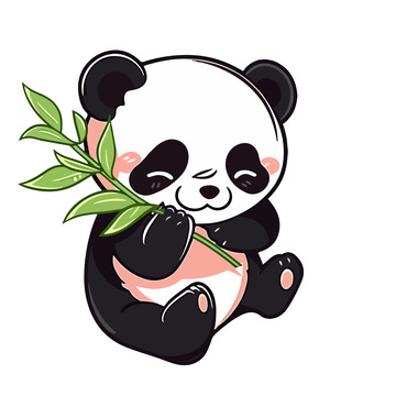 拿着竹子的熊猫