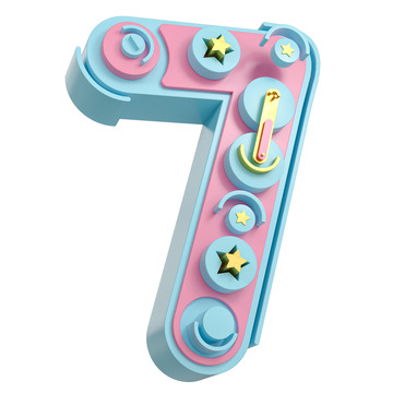 创意机械文字数字7