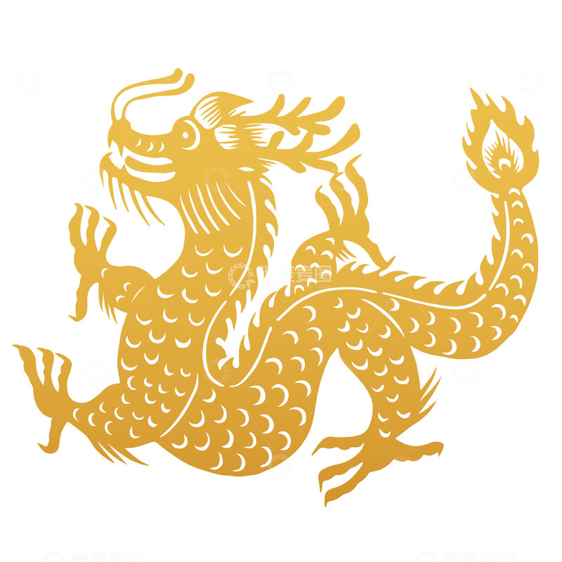 源文件下载【趣麦麦图】2024金箔龙年龙手绘矢量元素