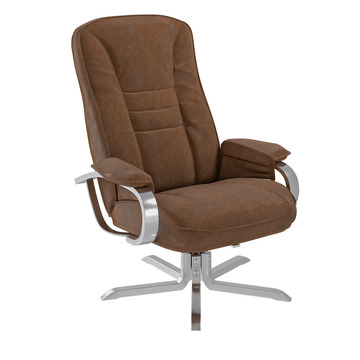 写实皮革办公手扶椅