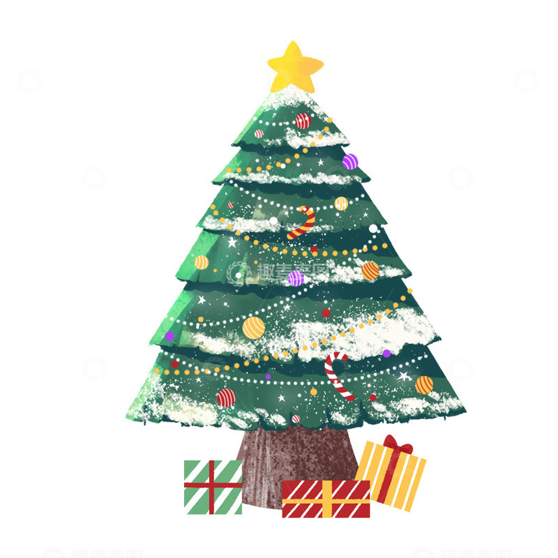 源文件下载【趣麦麦图】圣诞节礼物圣诞节圣诞树