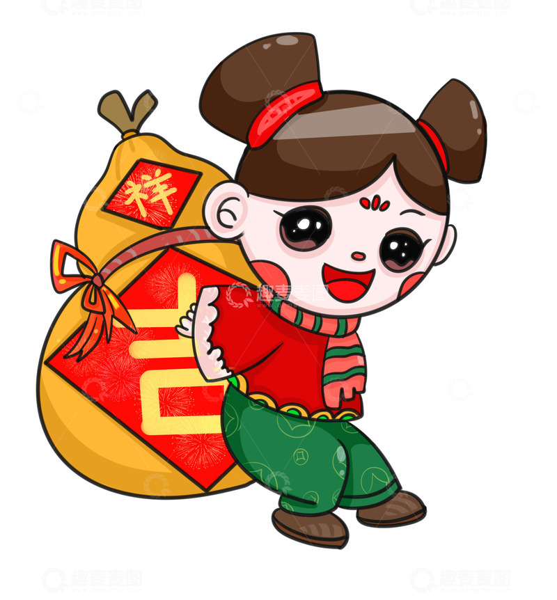 源文件下载【趣麦麦图】喜气洋洋新年葫芦