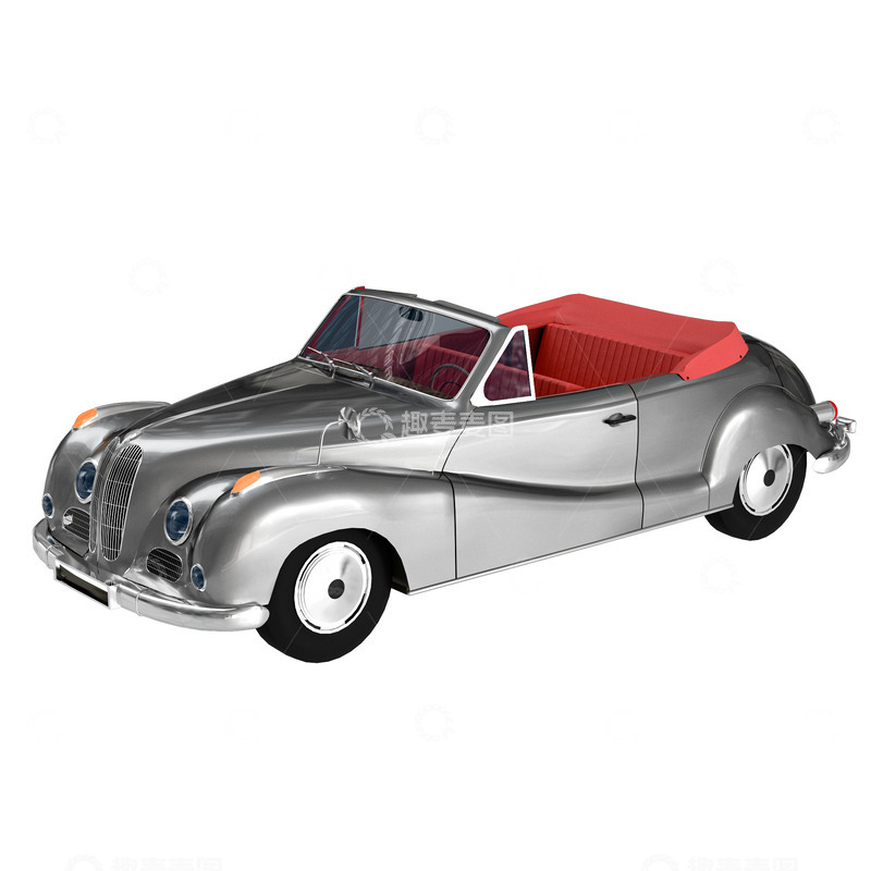 源文件下载【趣麦麦图】复古跑车交通工具汽车