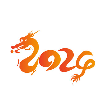 龙年2024新年快乐元旦元素