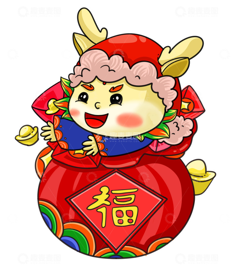 源文件下载【趣麦麦图】喜气洋洋福袋红包