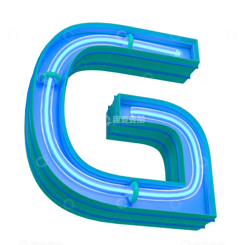 源文件下载【趣麦麦图】创意机械字母G