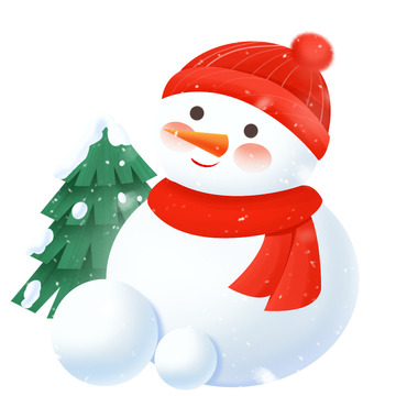 冬天大寒小寒大雪雪花冬至雪人元素