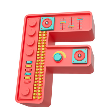 创意机械字母F
