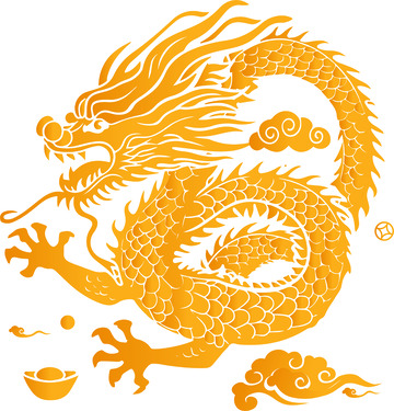 矢量龙年龙元素元素