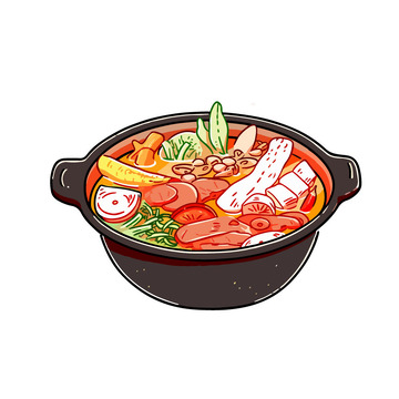 麻辣烫美食插画