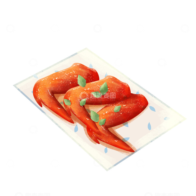 源文件下载【趣麦麦图】美食鸡肉鸡翅