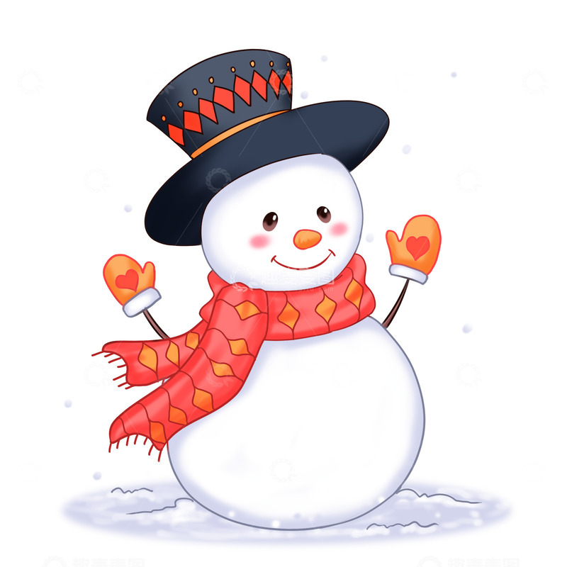 源文件下载【趣麦麦图】小雪元素可爱雪人