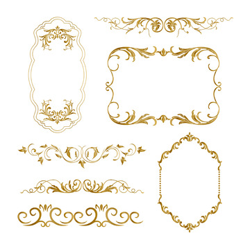 北欧欧式古典花纹矢量边框