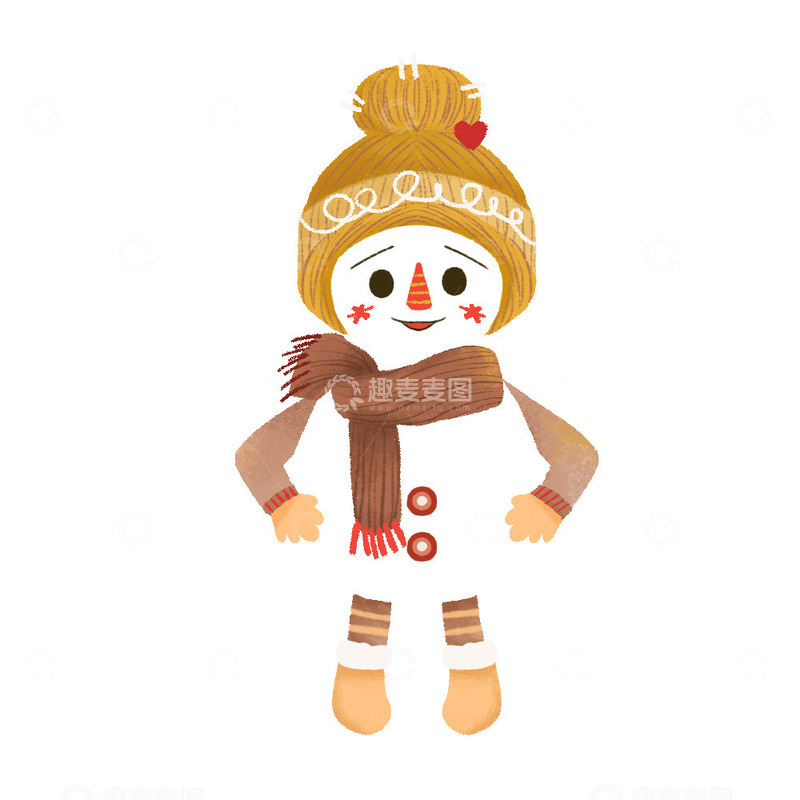 源文件下载【趣麦麦图】小雪可爱雪人