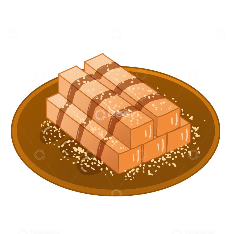 源文件下载【趣麦麦图】冬季美食红糖糍粑