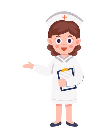 卡通简约可爱的护士