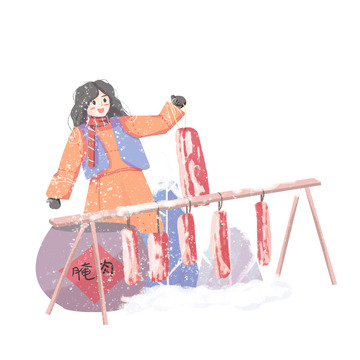 小雪节气习俗腊肉腌肉
