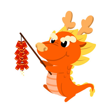 恶搞小龙放鞭炮