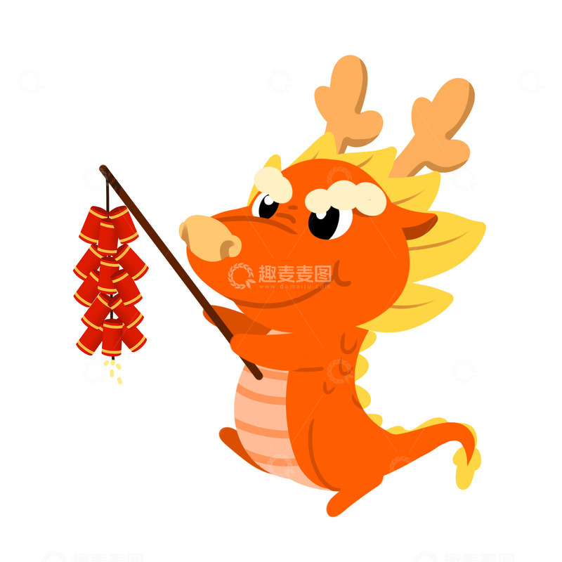 恶搞小龙放鞭炮