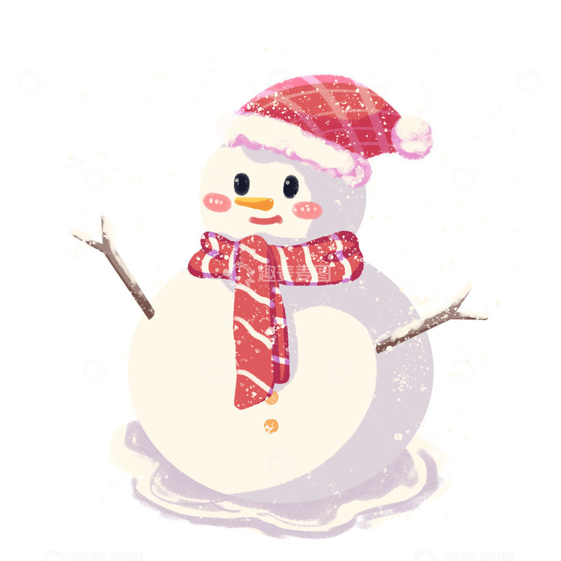 源文件下载【趣麦麦图】可爱冬日雪人