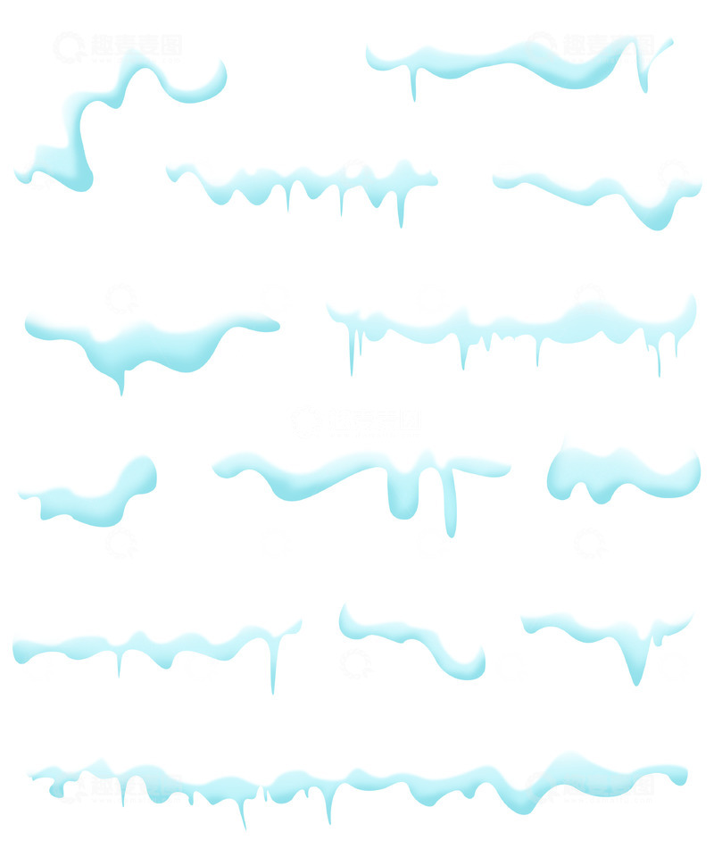 冬季雪帽下雪积雪元素