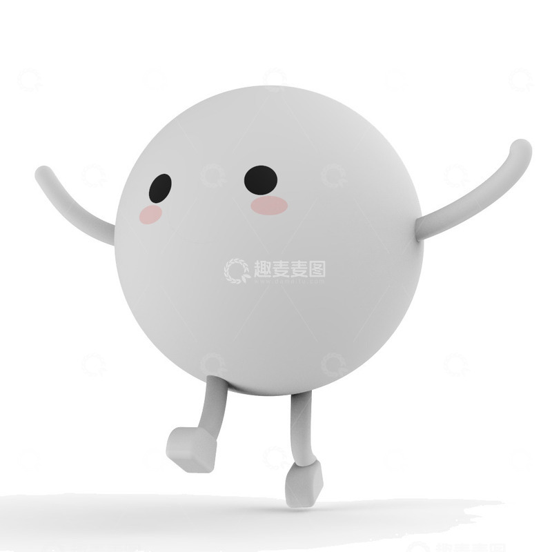 源文件下载【趣麦麦图】汤圆3d素材冬至白色立体