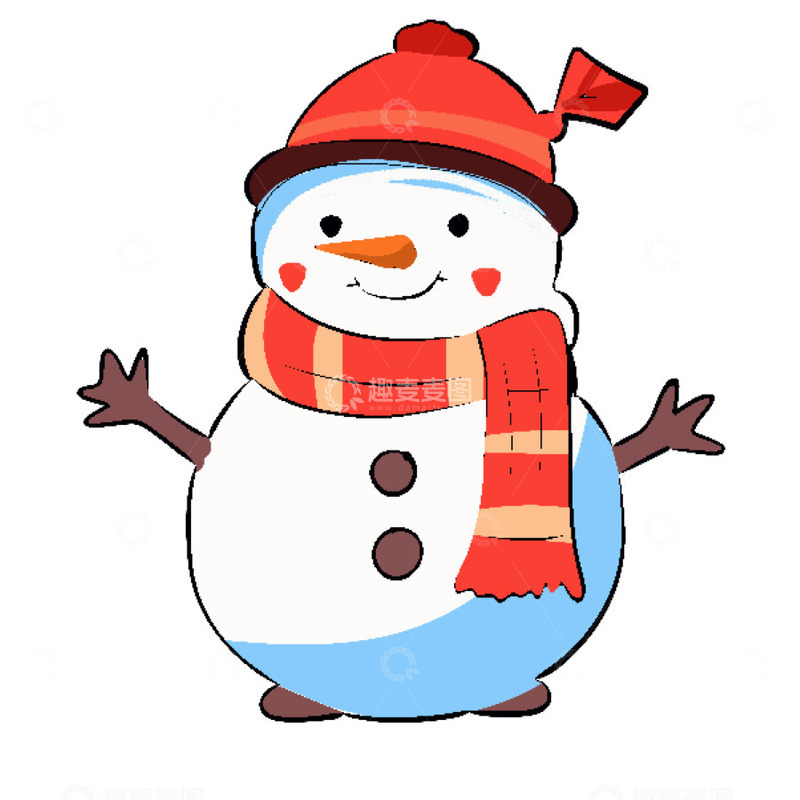源文件下载【趣麦麦图】可爱卡通雪人
